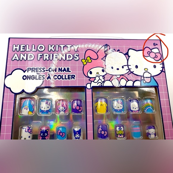 Adorable Hello Kitty and Friends Press-On Nail Set - Pink and Multicolor, NWOT - Picture 2 of 4